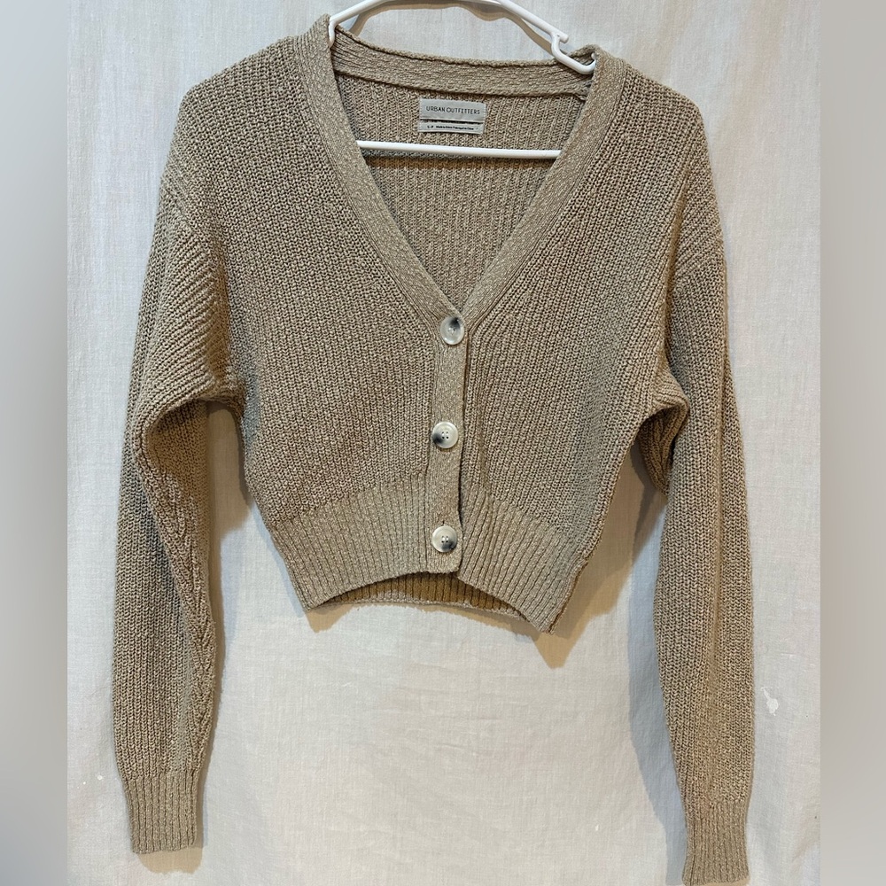Woman’s Urban Outfitters Tan Button-Up Cardigan